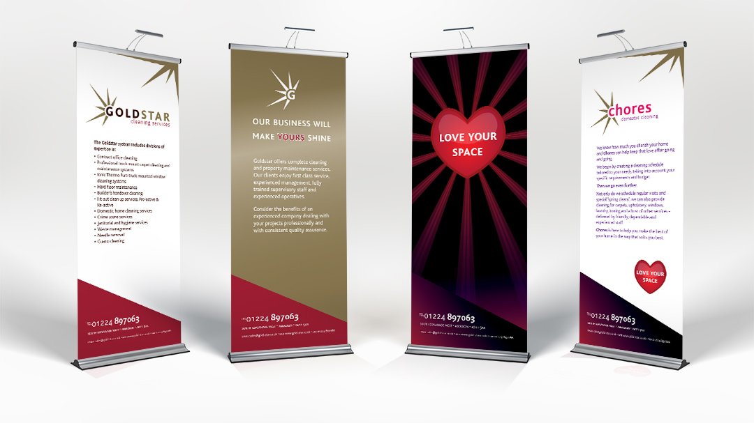 gold star and chores exhibition banners gold star and chores exhibition banners
